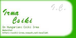 irma csiki business card